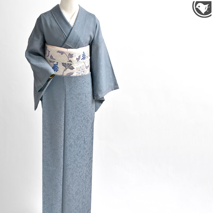 西陣 唐織 老舗 都 謹製 蔦花文様 九寸 名古屋帯 正絹 日本製【帯専門