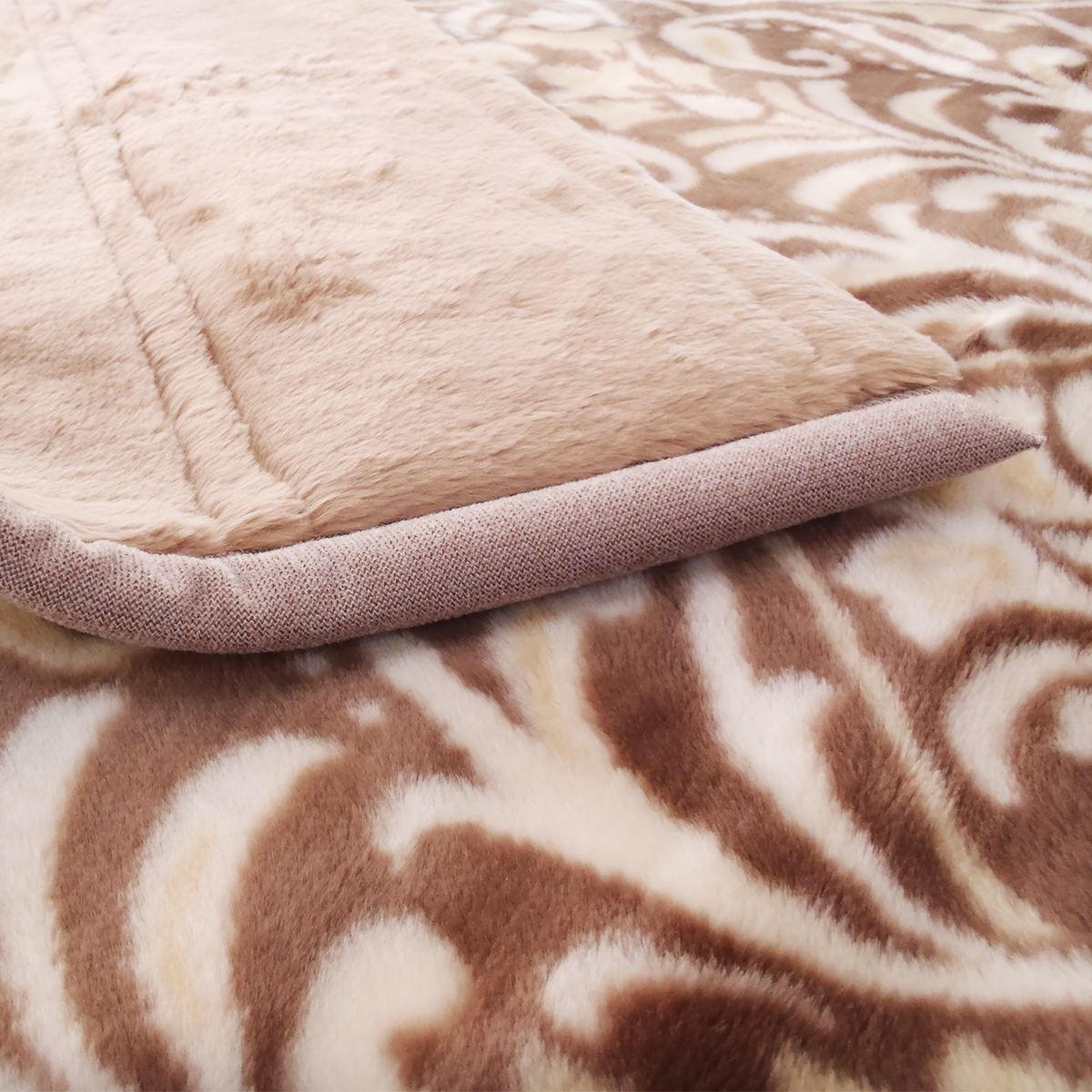 ロマンス小杉 毛布 シングル 厚手 ムートン調 合わせ毛布 シングル