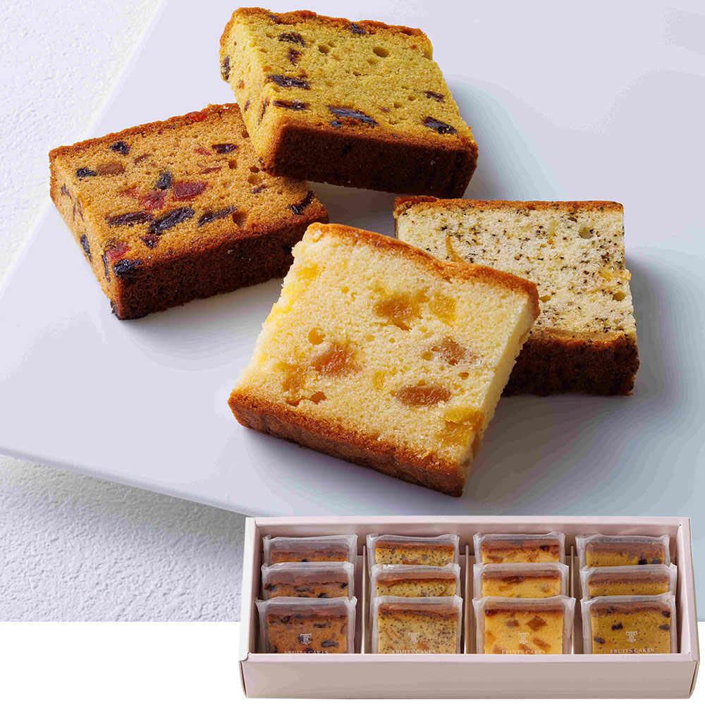 東京會舘 フルーツケーキ M (4種12個入り)｜東京土産 焼菓子 パウンド