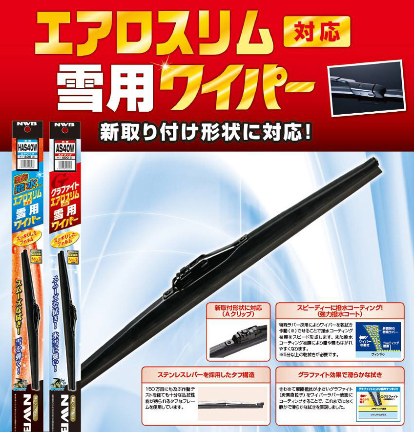 MAZDA CX-8 KG2P/KG5P用 NWB エアロスリム対応雪用ワイパー 運転席