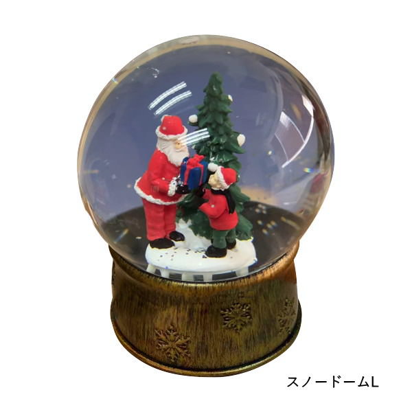 クリスマス スノードームL 置物 オブジェ スノードーム サンタクロース