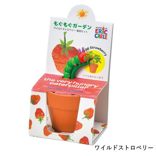 即出荷 はらぺこあおむし もぐもぐ栽培ガーデンセット ワイルドストロベリー 栽培セット 栽培キット 植物 園芸 ガーデニング 子供 自由研究 かわいい |  | 07