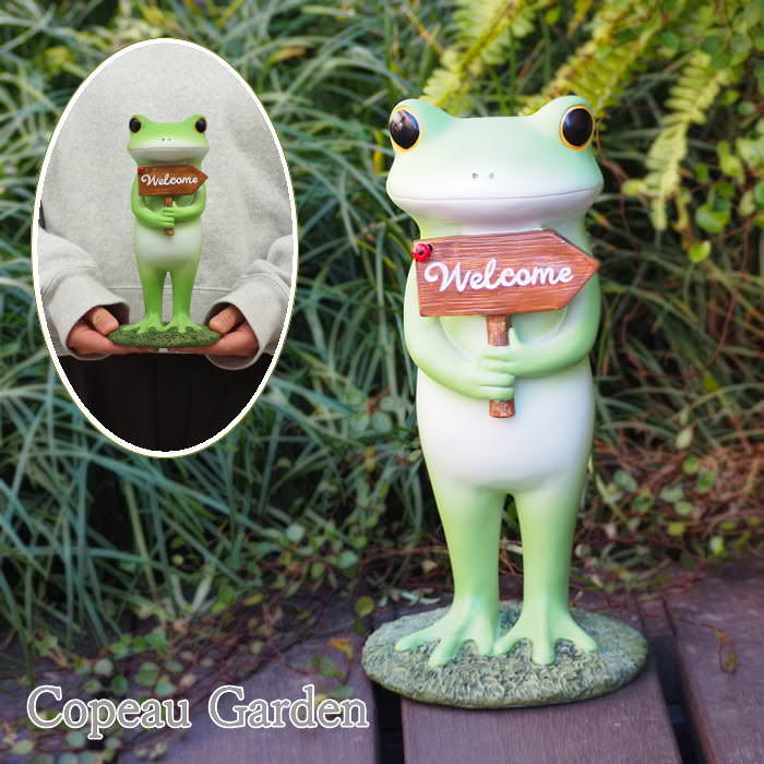 コポー ガーデン ウエルカムコポタロウ カエル かわいい置物 copeau
