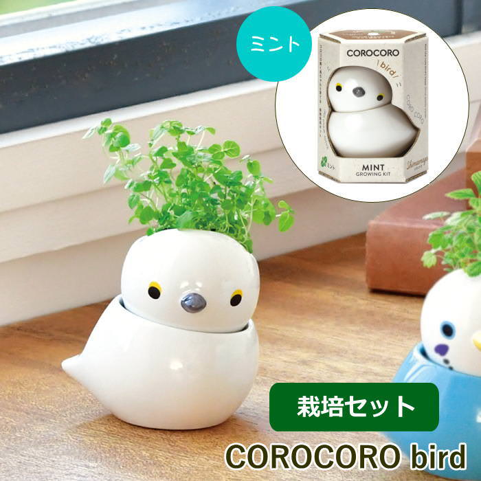 コロコロバード シマエナガ ミント 栽培セット キット 室内 野菜