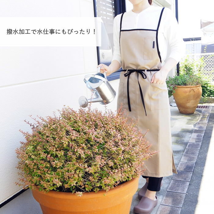 ロングラップエプロンブラウン おしゃれ レディ...の詳細画像5