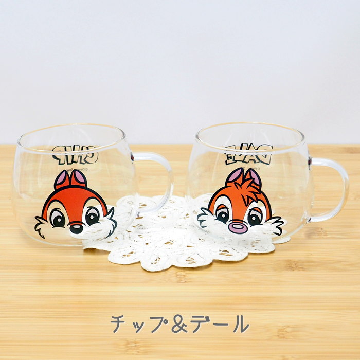 三郷陶器 耐熱ガラスアイマグ チップ＆デール 食器 マグカップ 