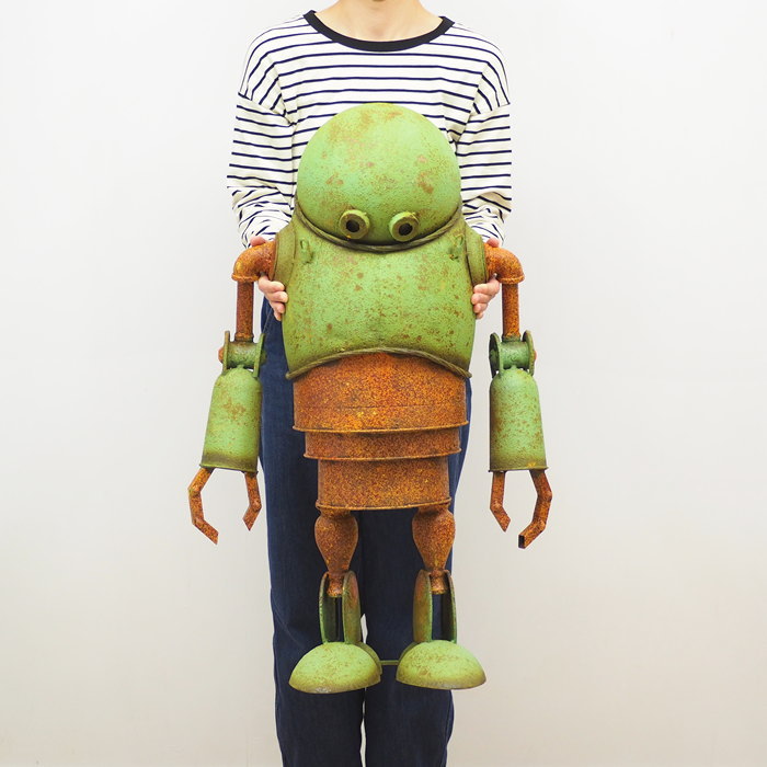 メタルロボソルダット 置物 インテリア おしゃれ 玄関 オブジェ 庭