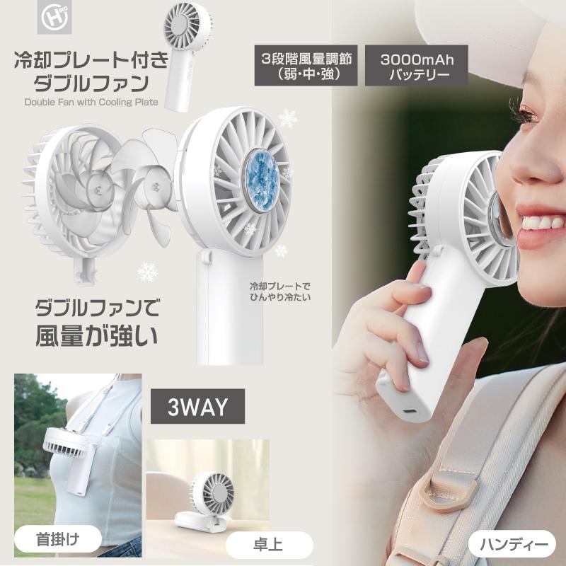 ヒロ・コーポレーション ハンディファン 熱中症対策 小型 扇風機 風量