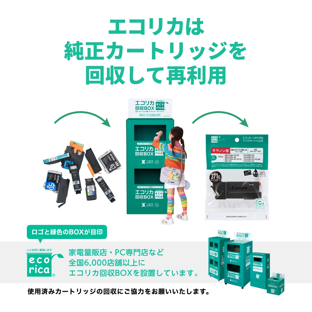 エコリカ Canon (キヤノン) BC-361XL 対応 PIXUS TS5330 TS5430
