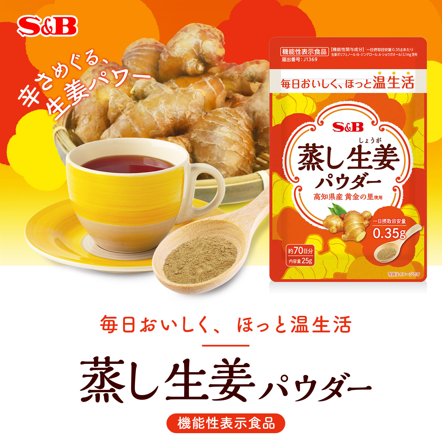 蒸し生姜パウダー