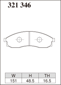 送料無料（離島除く） ブレーキパッド Mタイプ フロントセット 日産 ローレル GNC34 LAUREL M321346 DIXCEL ディクセル BRAKE PAD｜e-shop-tsukasaki｜03
