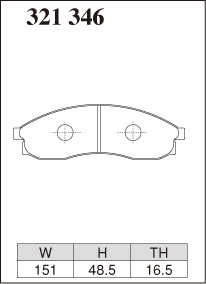 送料無料（離島除く） ブレーキパッド Mタイプ フロントセット 日産 ローレル GC35 ターボ 前期 LAUREL M321346 DIXCEL ディクセル｜e-shop-tsukasaki｜03