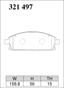 送料無料（離島除く） ブレーキパッド Mタイプ フロントセット 日産 エルグランド ME51 MNE51 ELGRAND M321497 DIXCEL ディクセル｜e-shop-tsukasaki｜03