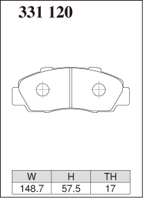 送料無料（離島除く） ブレーキパッド Mタイプ フロントセット ホンダ ステップワゴン RF7 RF8 STEPWGN M331120 DIXCEL ディクセル｜e-shop-tsukasaki｜03