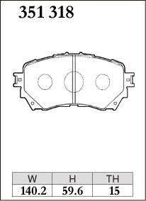 送料無料（離島除く） ブレーキパッド Mタイプ フロントセット マツダ アテンザセダン GJ2FP 200001〜 M351318 DIXCEL ディクセル パッド F｜e-shop-tsukasaki｜03