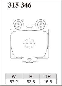 送料無料（離島除く） ブレーキパッド Mタイプ リアセット トヨタ アリスト JZS160 JZS161 ARISTO M315346 DIXCEL ディクセル｜e-shop-tsukasaki｜03