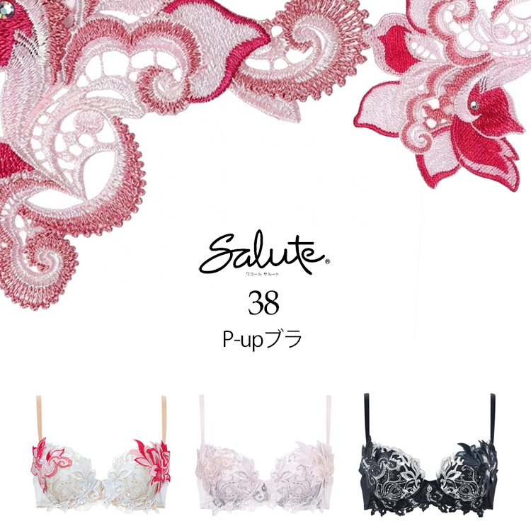 サルート（SALUTE） ワコール 38G P-UP ブラジャー BC プッシュアップ