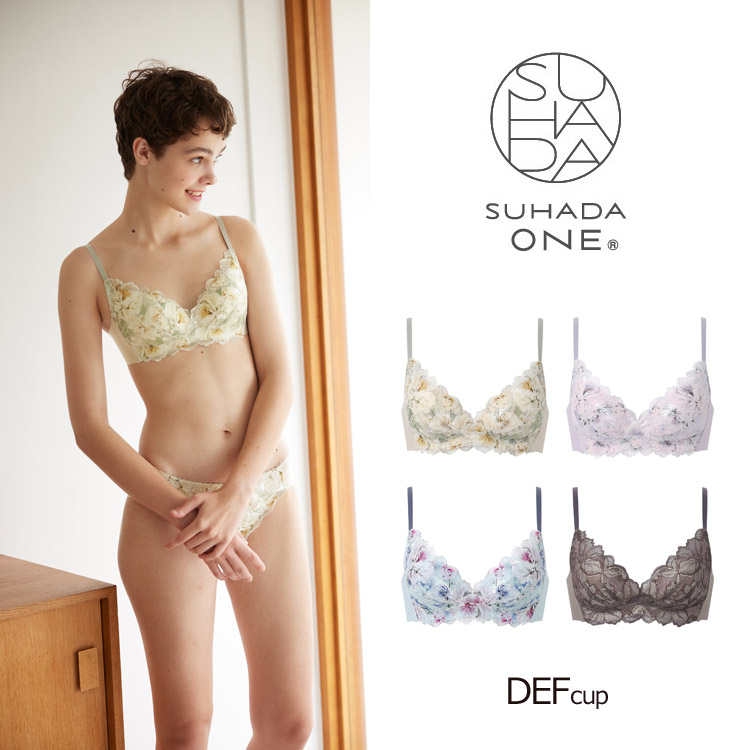 SUHADA ワコール ONE ノンワイヤーブラ 3/4カップ DEFカップ