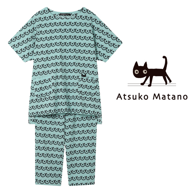 新品　マタノアツコ ねこ　パジャマ　半袖パジャマ　9分丈　新品　M 綿　猫好き 猫パジャマ（ATSUKO MATANO by WACOAL）のおすすめ人気商品一覧 通販