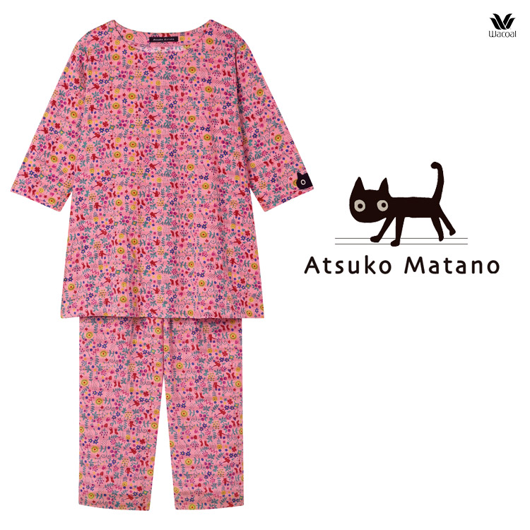 ★超お得★ATSUKO MATANOパジャマセット ピンク Mサイズ 美品 ATSUKO MATANO by WACOAL マタノアツコ ワコール wacoal パジャマ