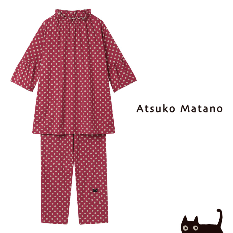 ワコール　マタノアツコ　パジャマ　綿100%ジャガード　猫　M 猫パジャマ（ATSUKO MATANO by WACOAL）のおすすめ人気商品一覧 通販