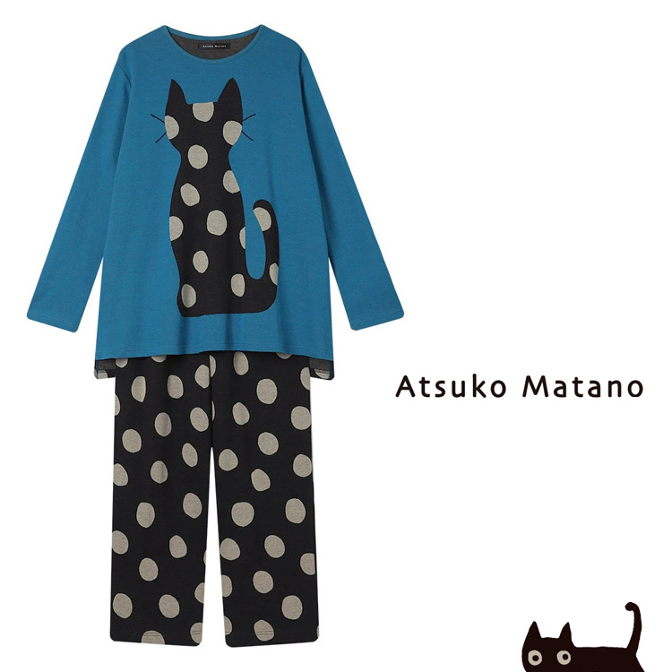 新品マタノアツコ　パジャマ　ネコ ワコール Wacoal マタノアツコ ATSUKO MATANO ねこ 長袖