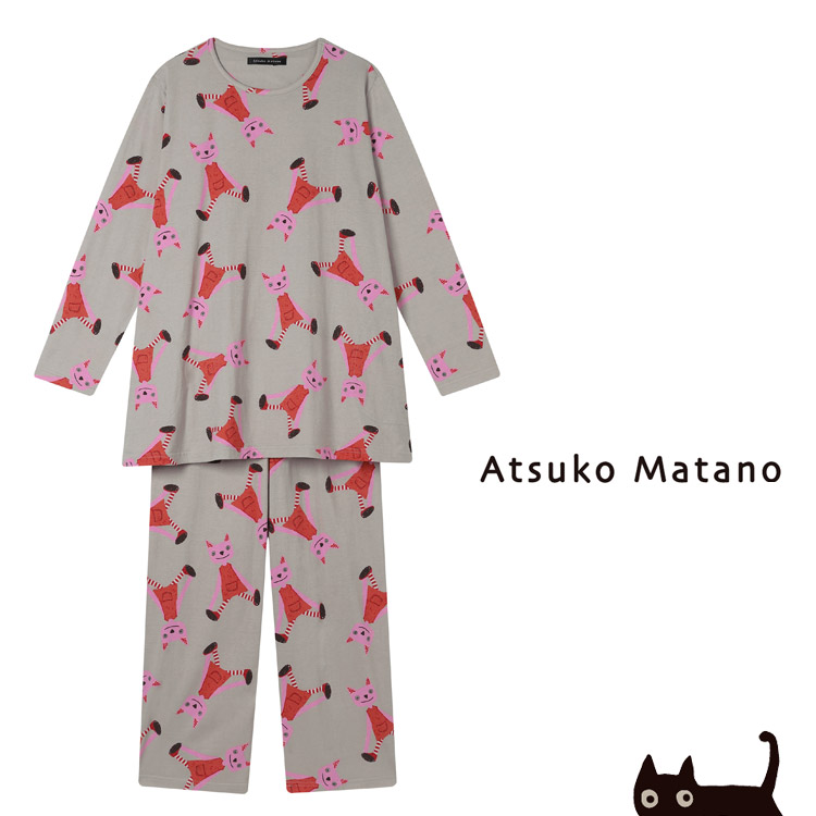 ATSUKO MATANO ワコール 夏物　ルームウエア トップス　ねこ 楽天市場】猫（ブランドワコール）（パジャマ｜ナイトウェア