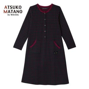 LLサイズ ワコール マタノアツコ ATSUKO MATANO ドット ワンピースパジャマ