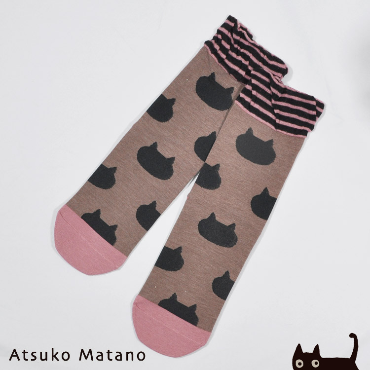 マタノアツコ ソックス 靴下 MEME ネコ 猫 Atsuko Matano