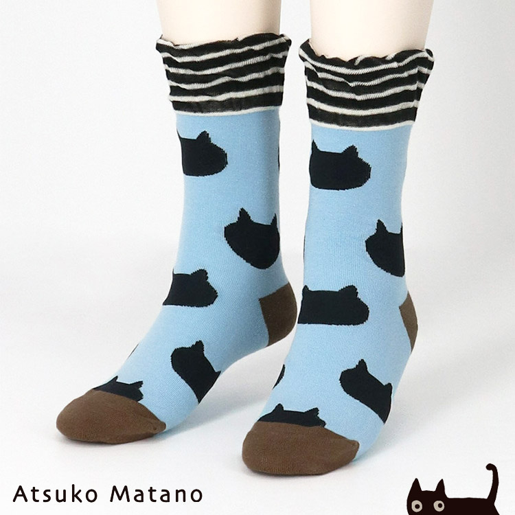 マタノアツコ ソックス 靴下 MEME ネコ 猫 Atsuko Matano