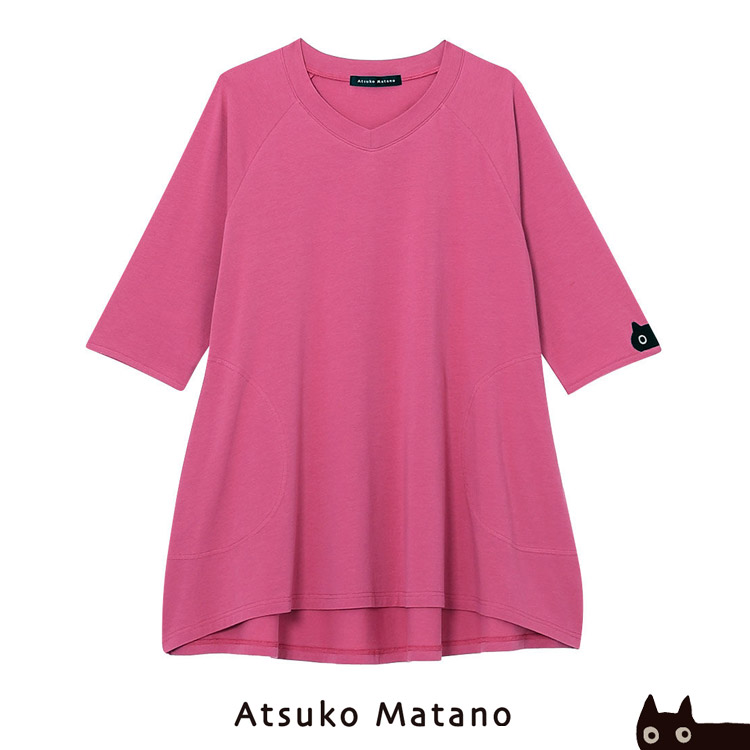 ワコール マタノアツコ ATSUKO MATANO Tシャツ 七分袖 チュニック丈 部屋着 上だけ
