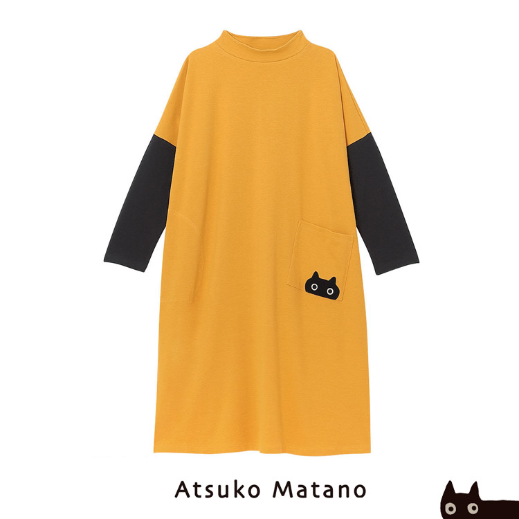 ワコール マタノアツコ ワンピース ATSUKO MATANO ひょっこりMEME 部屋着 兼用 長袖｜e-sitagi｜02