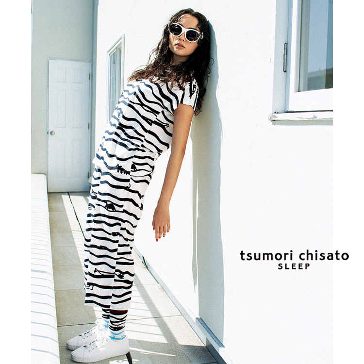 LLサイズ ツモリチサト パジャマ 綿100％ ブランド かわいい 半袖 かぶり 夏 tsumori chisato SLEEP ナイル川｜e-sitagi｜02