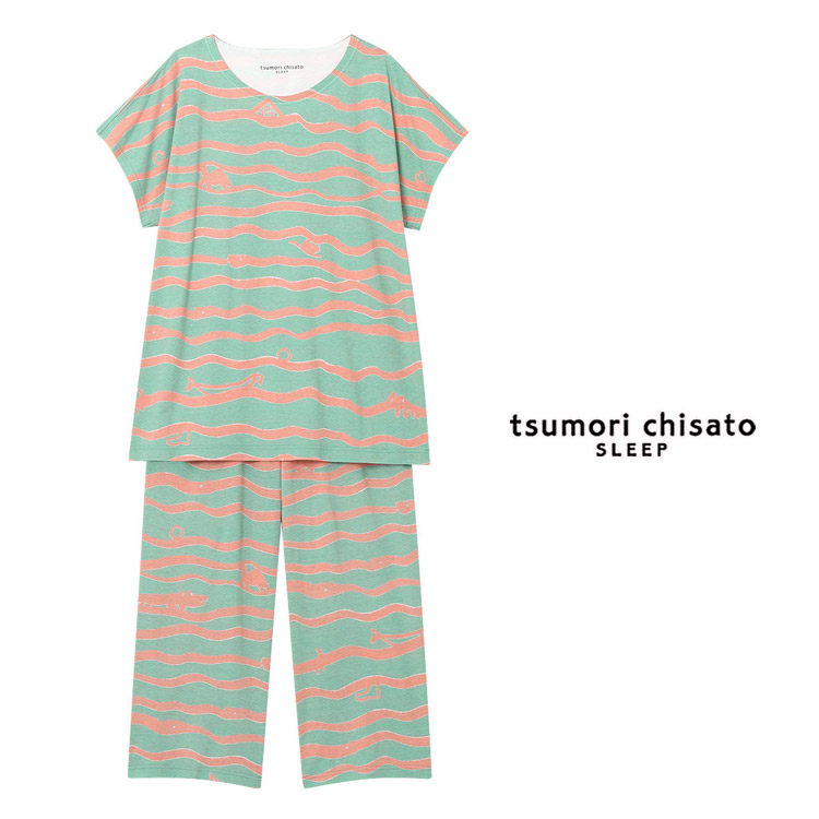 LLサイズ ツモリチサト パジャマ 綿100％ ブランド かわいい 半袖 かぶり 夏 tsumori chisato SLEEP ナイル川｜e-sitagi｜04