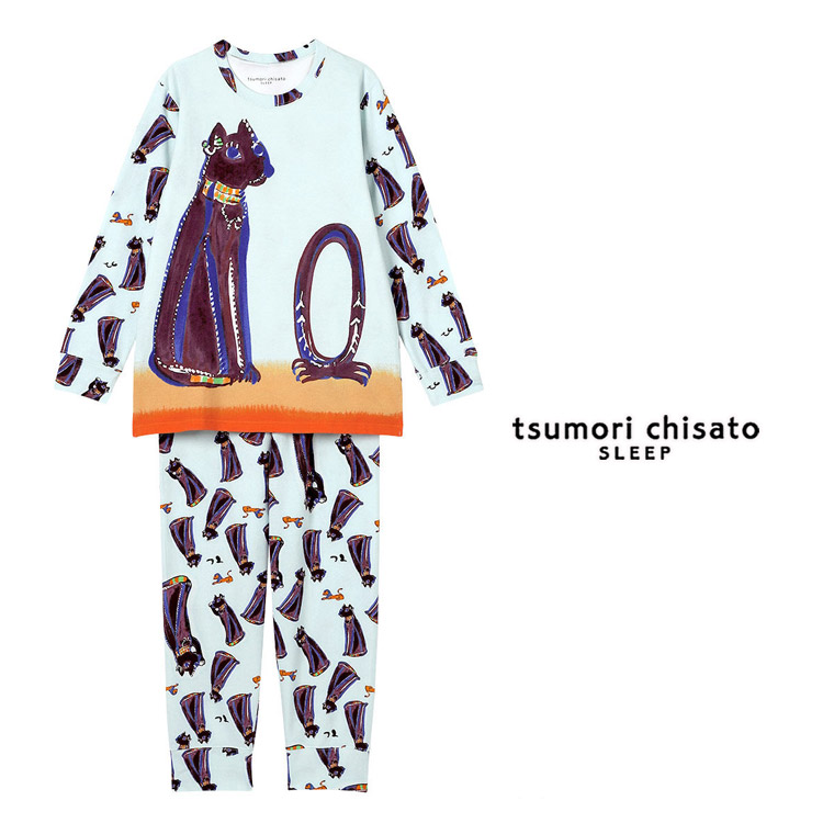 ツモリチサト パジャマ 綿100％エジプト ML ブランド かわいい 長袖 かぶり 2024初夏 tsumori chisato SLEEP｜e-sitagi｜03