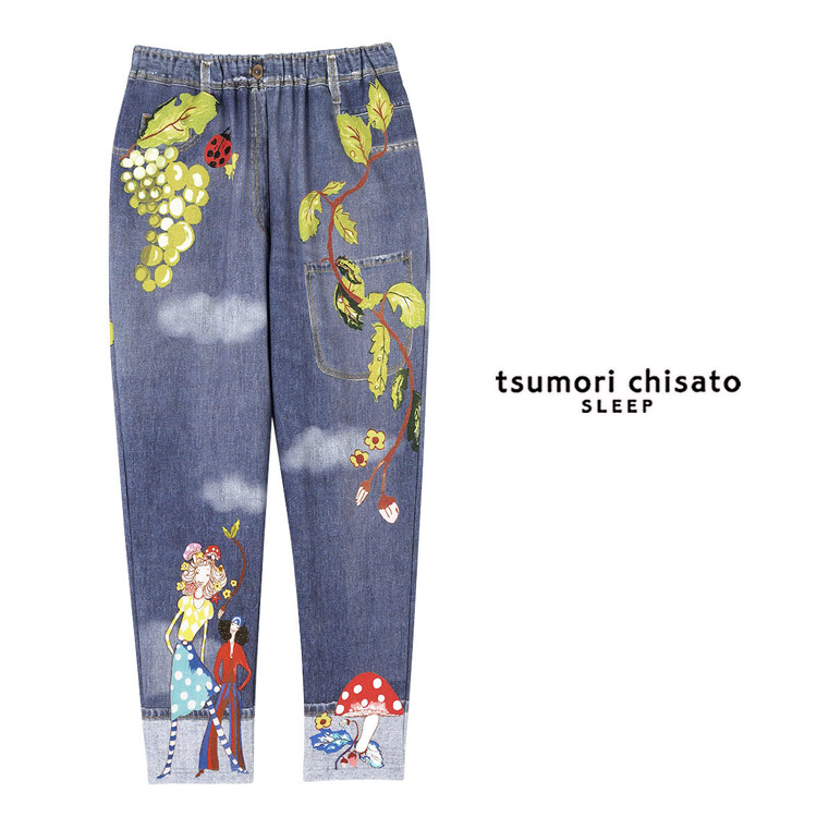 ツモリチサト まるでデニム サルエルパンツ ボトム ズボン 綿 LL 大きいサイズ ブランド かわいい tsumori chisato SLEEP