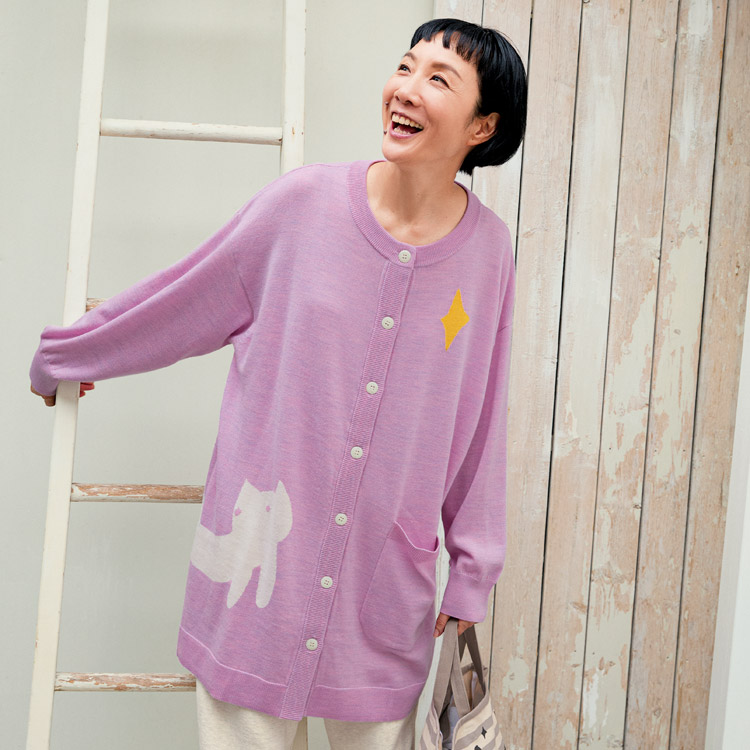 ツモリチサト カーディガン 羽織 毛 ウール 上だけ セール ML ブランド かわいい 長袖 前開き tsumori chisato SLEEP tsumori chisato SLEEP ツモリチサト カーディガン 羽織 毛