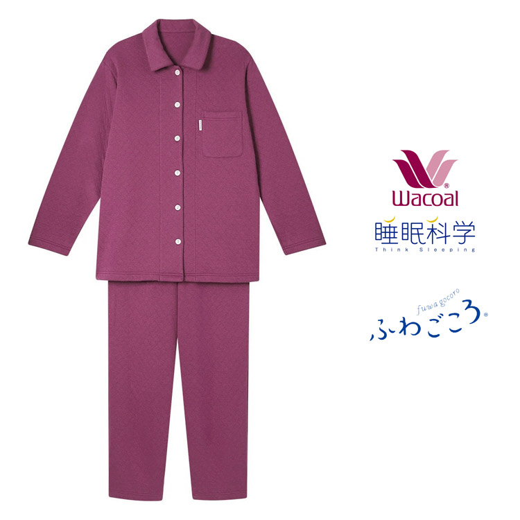 ワコール 睡眠科学 ふわごころ あったか キルトニットパジャマ前開きLサイズ ワコール ニットキルトパジャマのおすすめ人気商品一覧 通販 - Yahoo