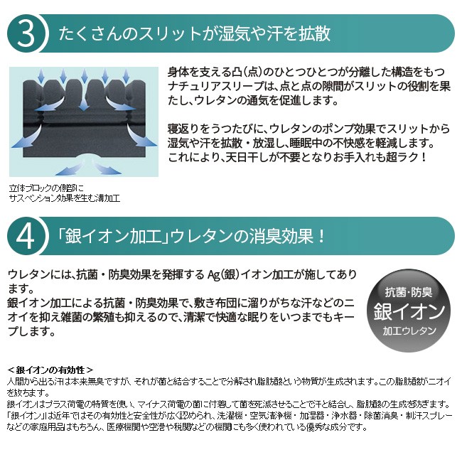 西川 [T] ナチュリア スリープ レギュラー 3つ折り ワイド