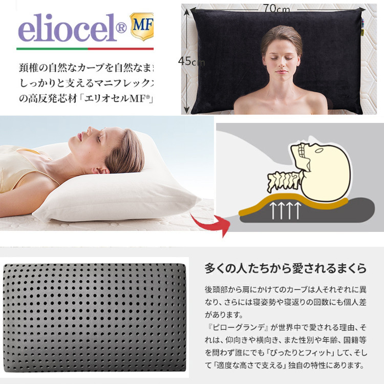 magniflex 新商品 マニフレックス ピローグランデ ブラック 黒