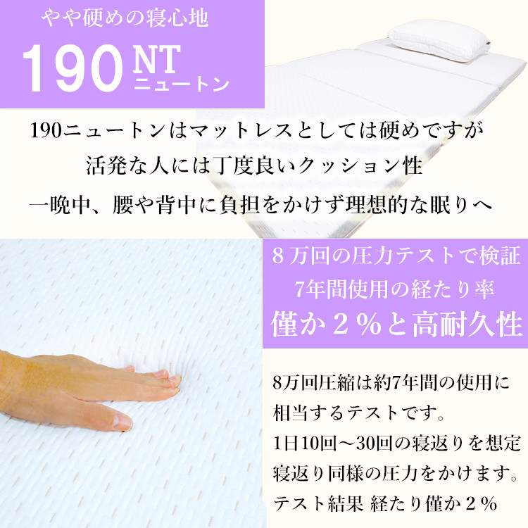 西川（nishikawa） フェスタ2 マットレス 三つ折り ダブル 保証付 140
