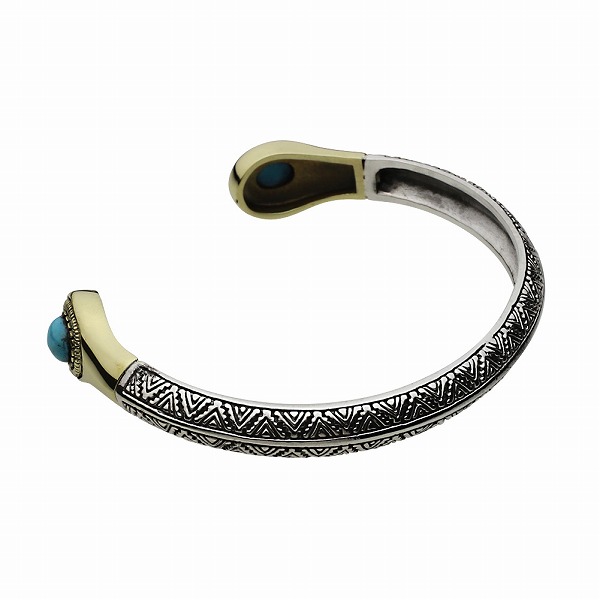 【新品未使用】 ターコイズ シルバーブレスレット ターコイズ シルバーブレスレット メンズ バングル ネイティブ