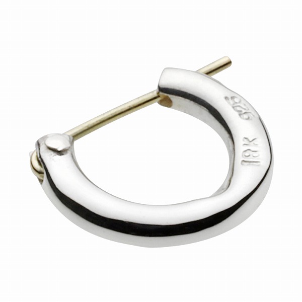シルバーピアス 18金ポスト シルバー925 silver925 フープ