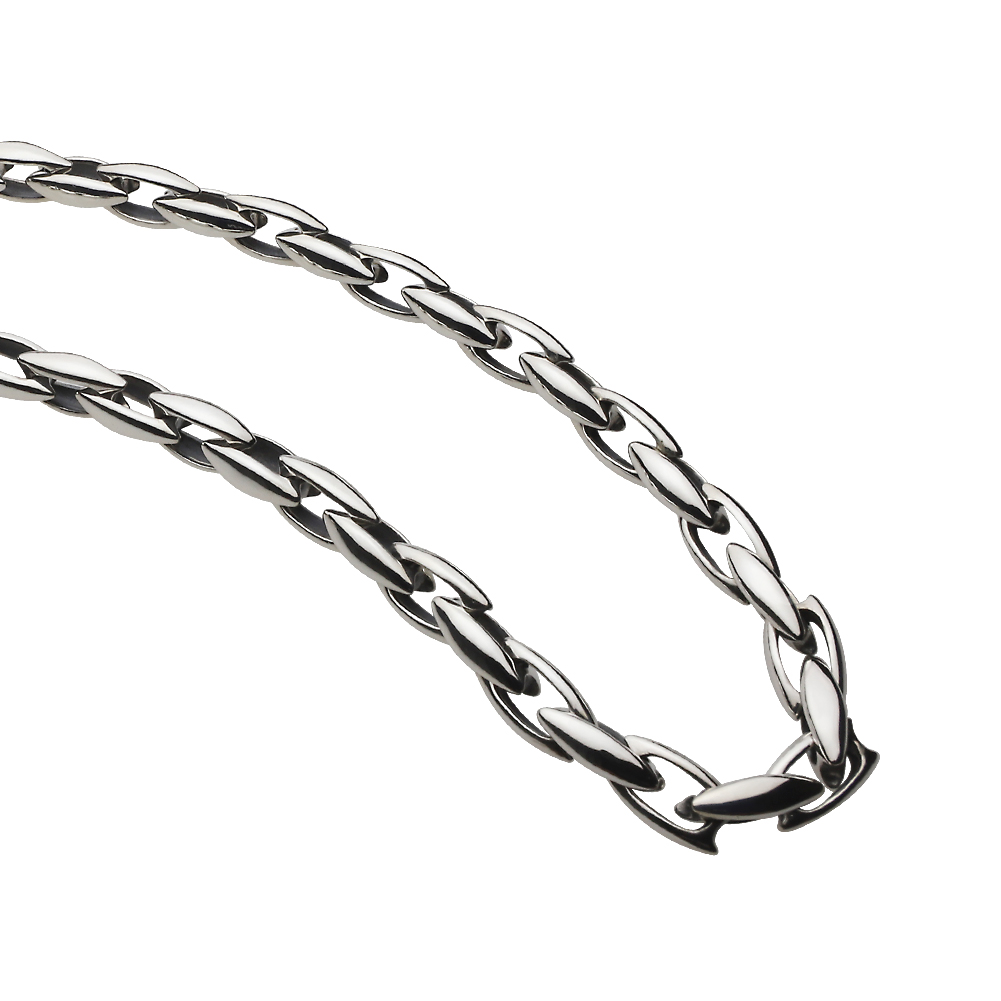 シルバーウォレットチェーン 菱形 キーリング付き シルバー