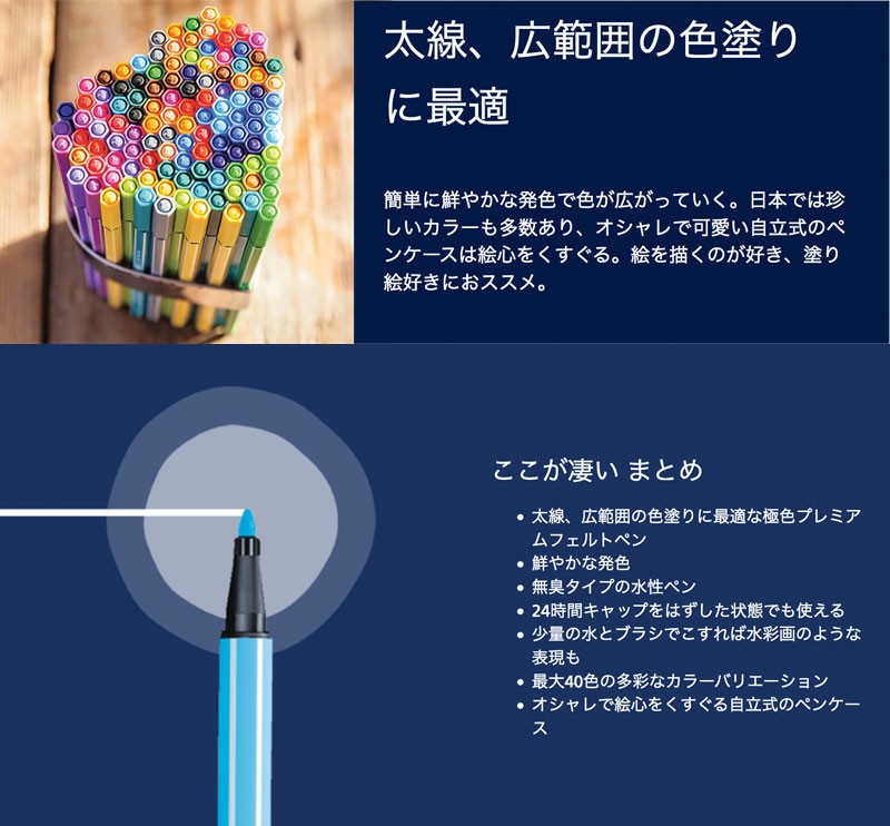 STABILO（スタビロ） STABILO Pen68 ペン68 水性ファイバーペン カラー