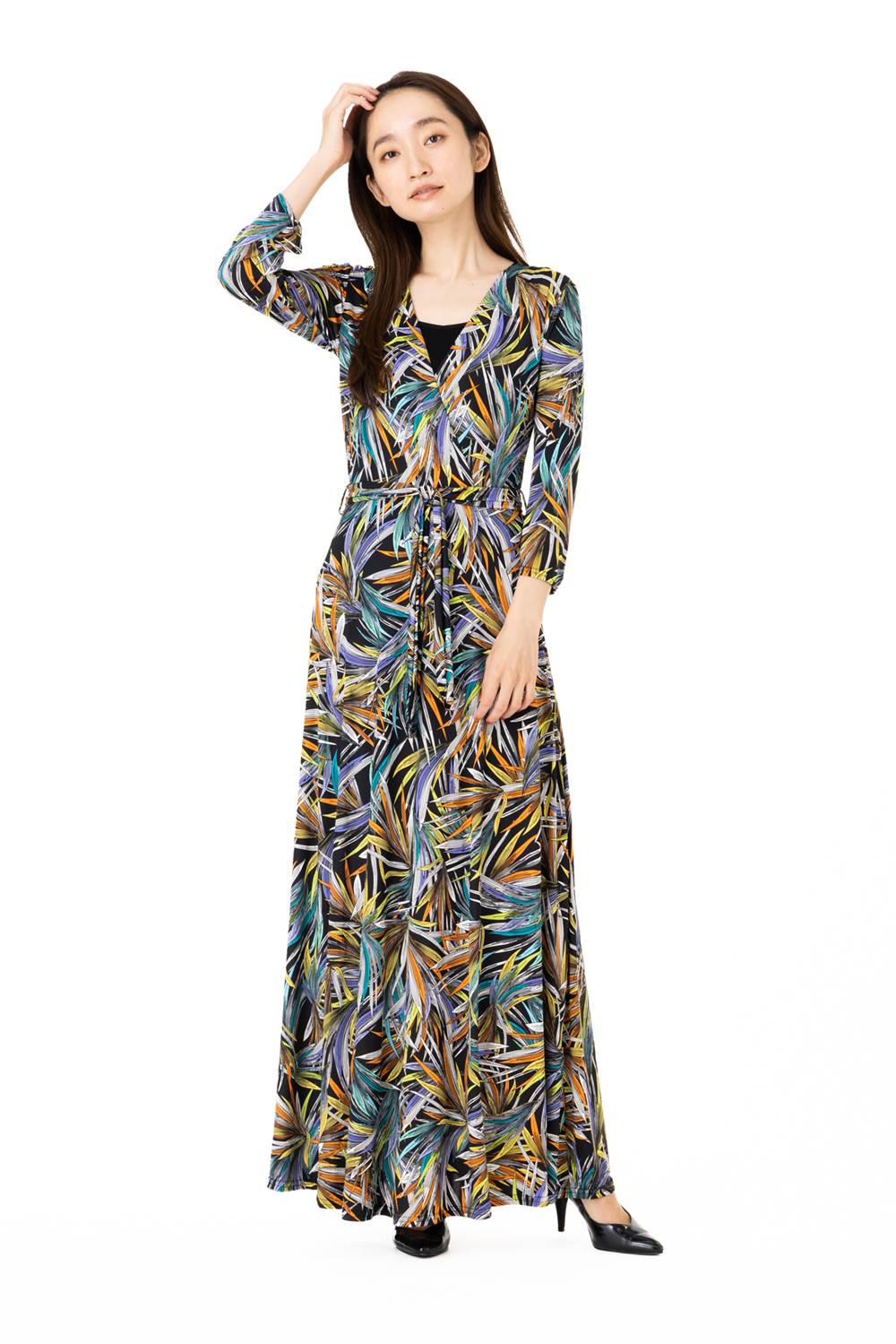 【新品】FIFILLES PARIS カシュクールワンピース 総柄 リボン 38 FIFILLES DE PARIS 膝丈 カシュクールワンピース - メルカリ