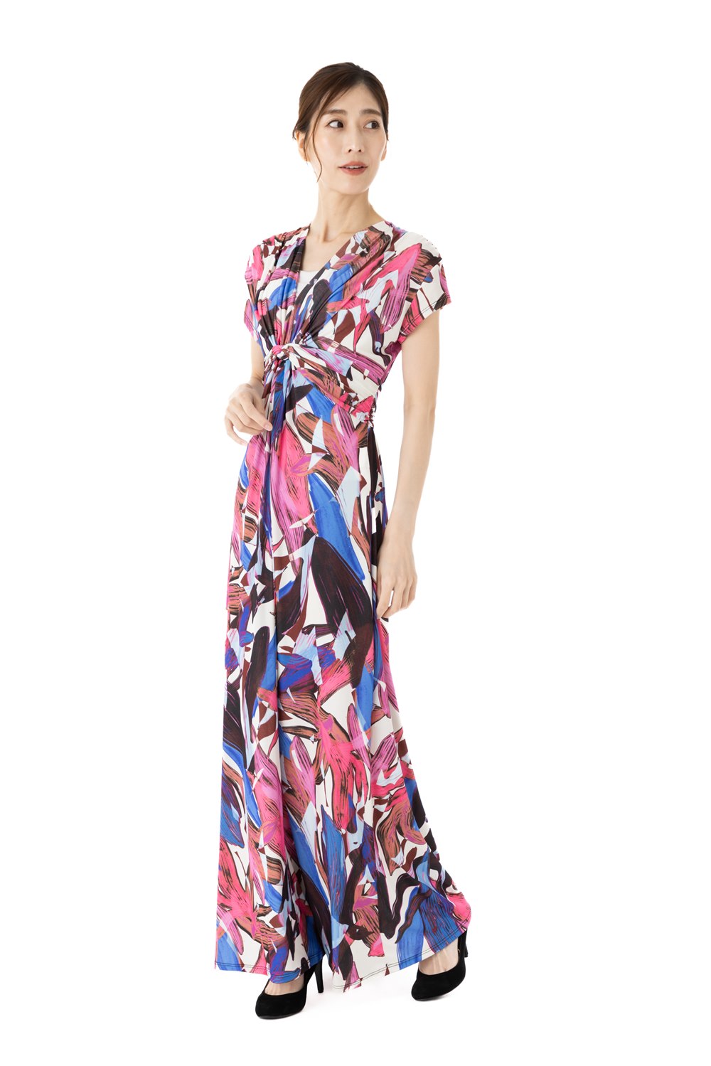 フィフィーユ ワンピース」 FIFILLES T1 T2 T3サイズ 半袖 ロング丈 V