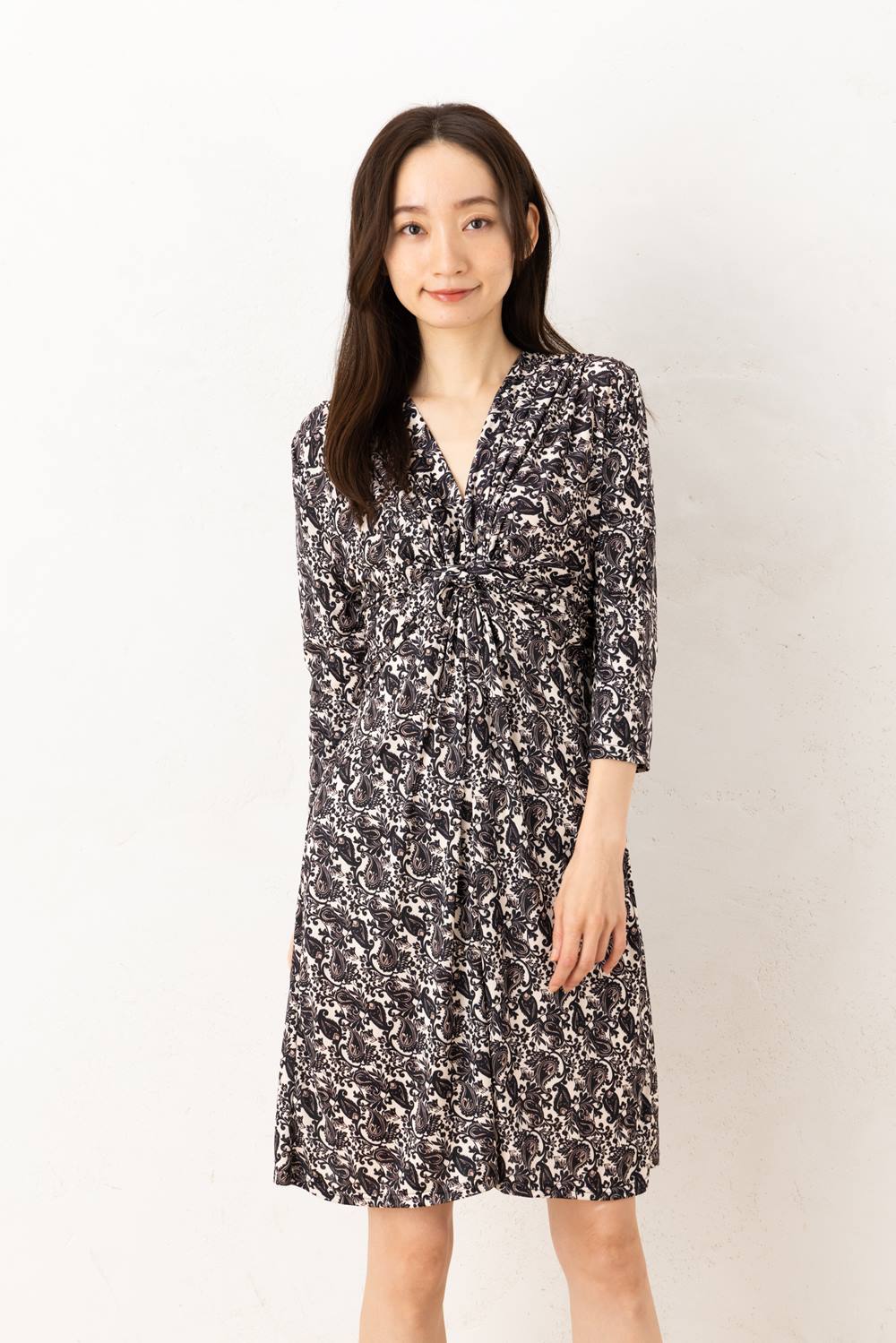 フィフィーユ(FIFILLES)ワンピース T1 T2 T3サイズ 七分袖 膝丈