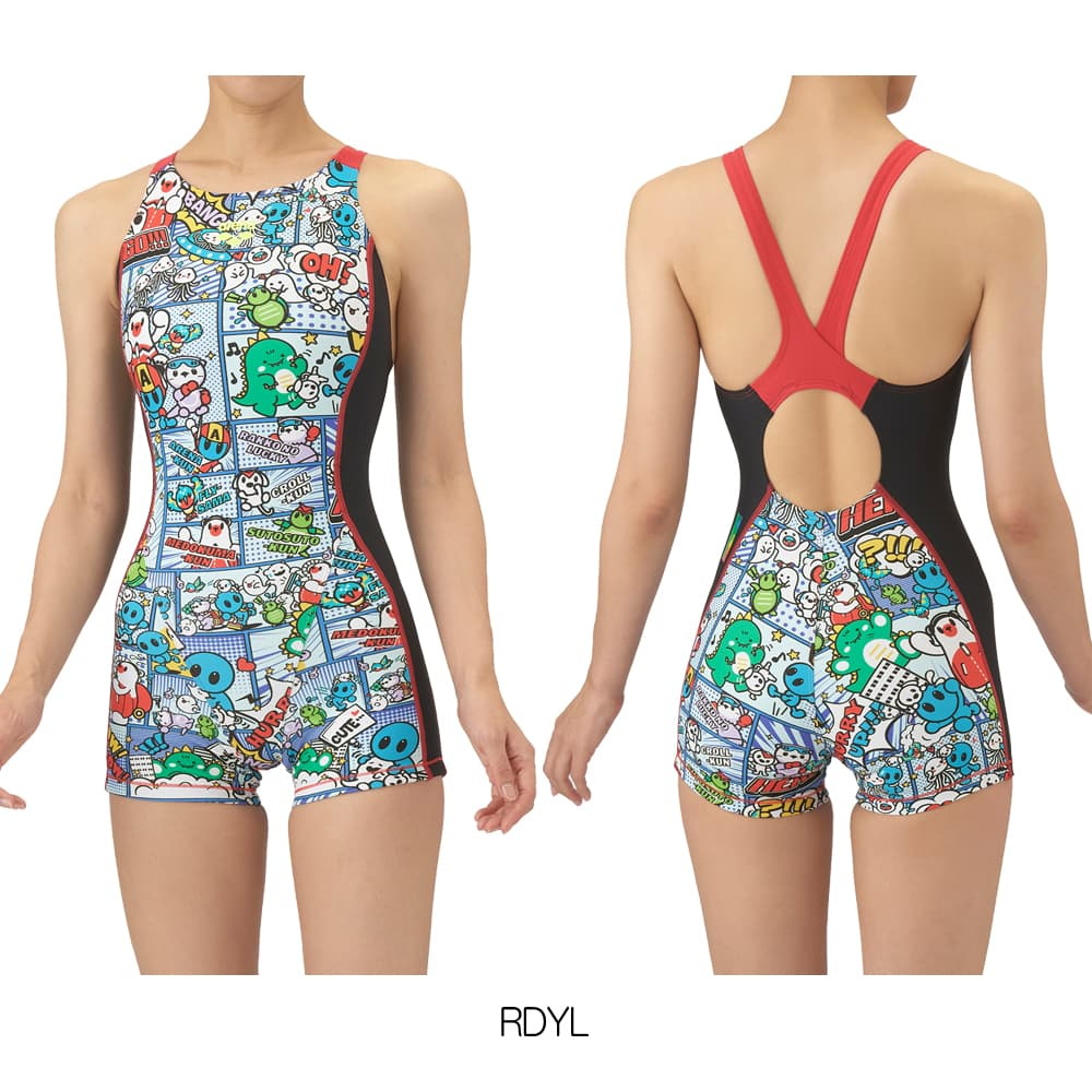 美品　レディース　競泳水着　アリーナ　練習用水着　O 水色　ミドルスパッツ 美品 レディース 競泳水着 アリーナ 練習用水着 O 水色 ミドル