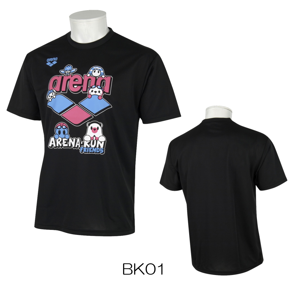 アリーナ ARENA Tシャツ アリーナ君 ヒカリオリジナル 半袖 ユニセックス メンズ レディース スポーツアパレル トレーニング 水泳 AS5SHTH2UB | アリーナ | 01